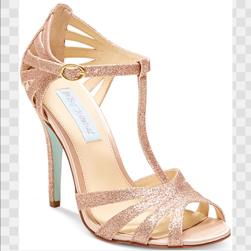 ✨Blue by Betsey Johnson✨ Tee Evening Glitter Heels